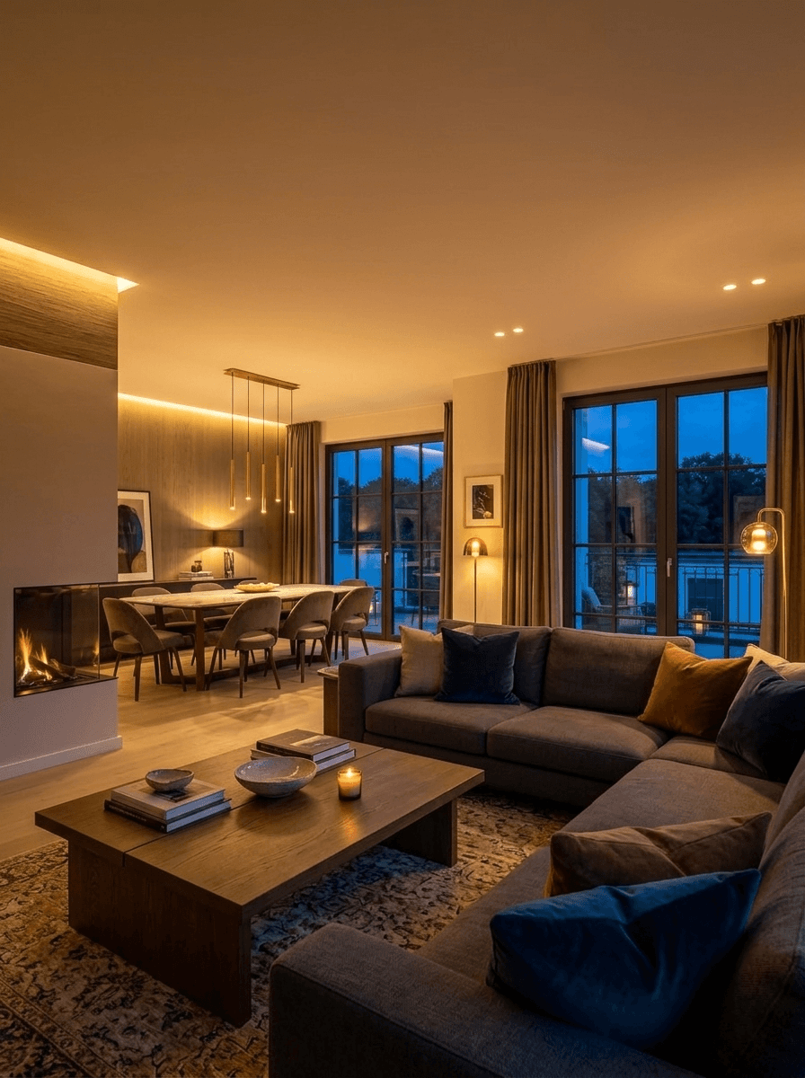 Bedroom with panoramic windows and ocean view
